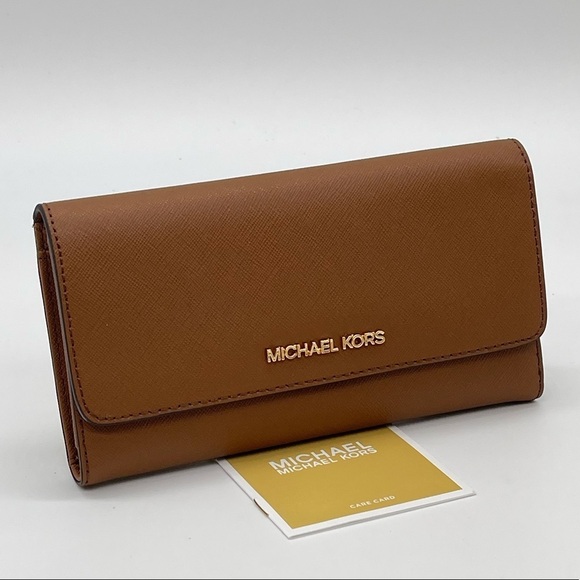 Michael Kors Large Trifold Wallet Luggage - Picture 1 of 8